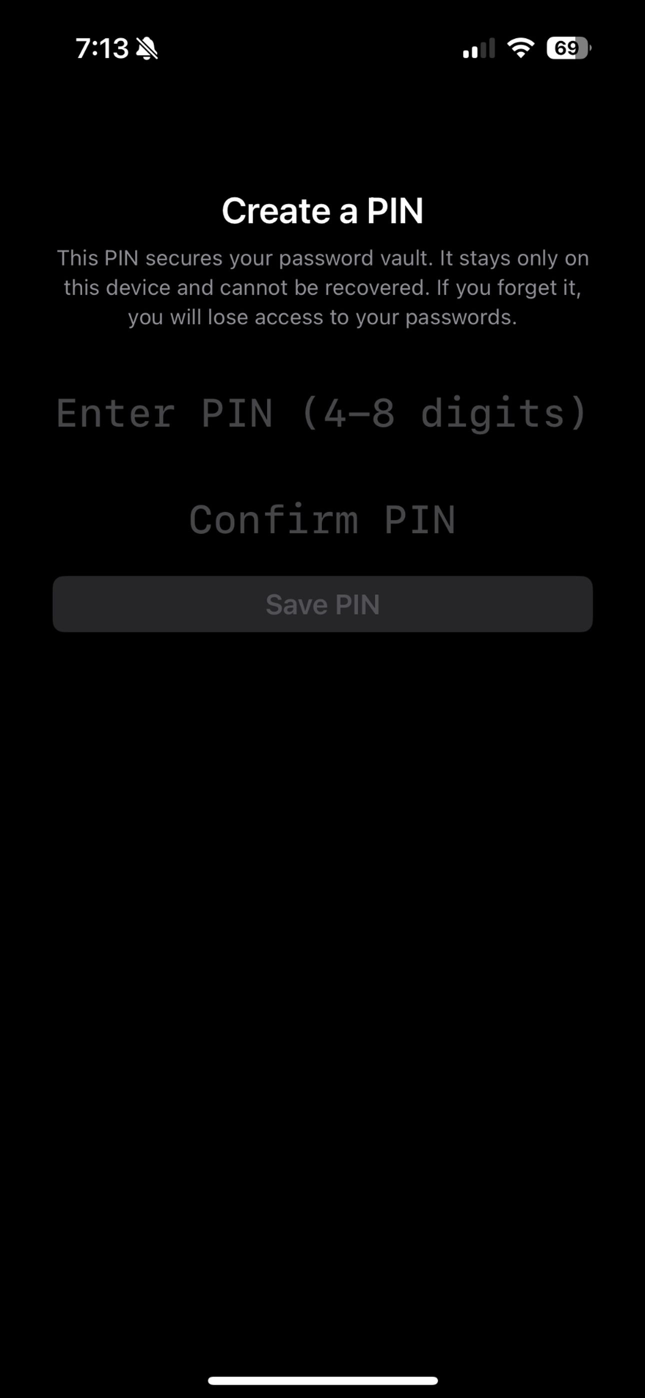 LocalOne Password Screenshot
